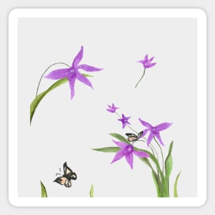 Watercolour Orchid Sticker